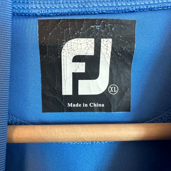 FootJoy Mens Thermal Base Layer Size XL Long Sleeve TeeShirt With Mock Neck Blue - Picture 3 of 5